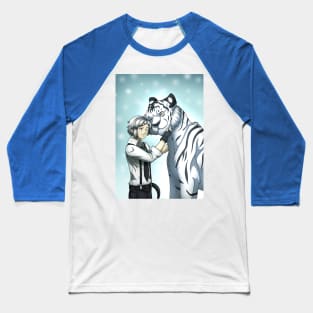 Boy with White Tiger Baseball T-Shirt